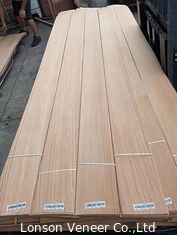 Quarter Cut Red Oak Veneer Panel Grade AAA espessura do mobiliário 0,5 mm
