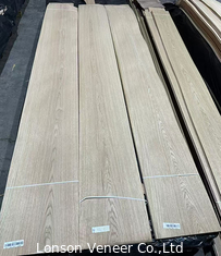 Montanha Grain Cut Branco Carvalho Madeira Veneer 0.5mm Painel AA Grade Móveis, Porta