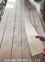 Uso branco da folha da porta da largura de Ash Wood Veneer Flat Cut 10cm da umidade de 12%