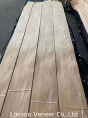 Flat Cut 0.45mm White Oak Wood Veneer 12% Moisture Plywood Use