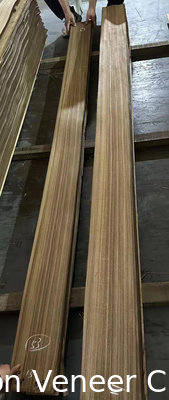0.50MM Madeira de teca da Birmânia Natural Veneer Linha preta Grau AB