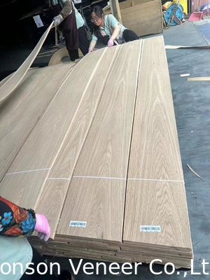 0.4mm Painel Branco Carvalho Madeira Veneer Grau AAA bom em estoque Crown Cut