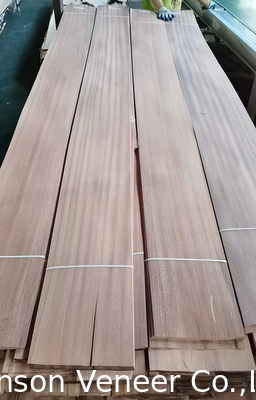 1 mm Móveis Sapele Madeira Veneer Sapelli Painel de corte plano Grau AA