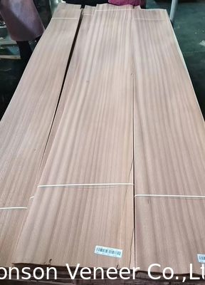 1 mm Móveis Sapele Madeira Veneer Sapelli Painel de corte plano Grau AA