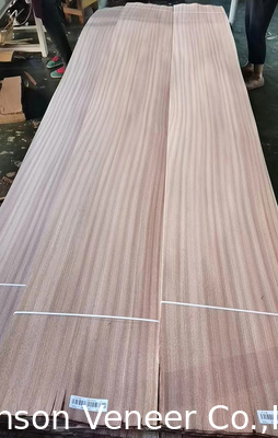 1 mm Móveis Sapele Madeira Veneer Sapelli Painel de corte plano Grau AA