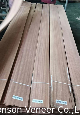 1 mm sapele Madeira Veneer Sapelli Painel de corte plano AA Grade Porta de móveis