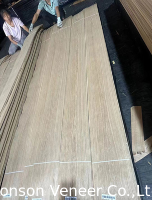 Lonson White Oak Wood Veneer Crown Cut Panel Grau A Espessura 2 mm