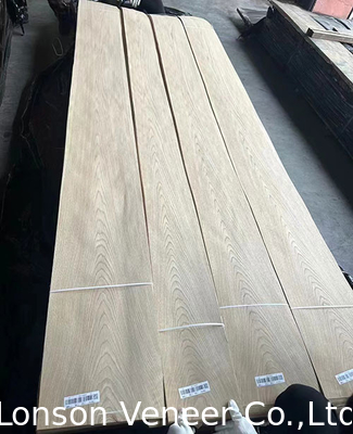 Veneer de carvalho branco americano natural de 0,4 mm 10 mm de largura Aplicar ao compensado